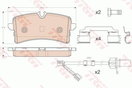 Тормозные колодки дисковые COTEC, комплект TRW GDB1989