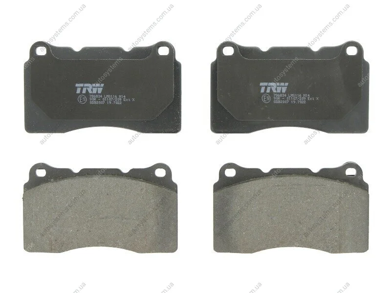 Тормозные колодки дисковые COTEC, комплект TRW GDB2007 (фото 1)