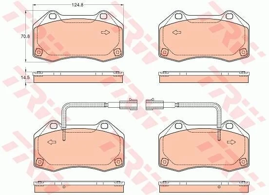 Тормозные колодки дисковые COTEC, комплект TRW GDB2049 (фото 1)