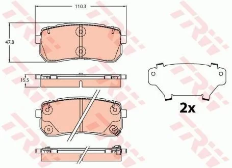 Гальмівні колодки, дискові TRW GDB2112