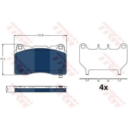Тормозные колодки, дисковые. TRW GDB2198BTE (фото 1)