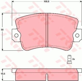 Тормозные колодки дисковые COTEC, комплект TRW GDB243