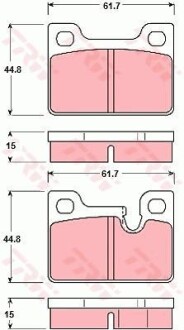 Тормозные колодки дисковые COTEC, комплект TRW GDB247