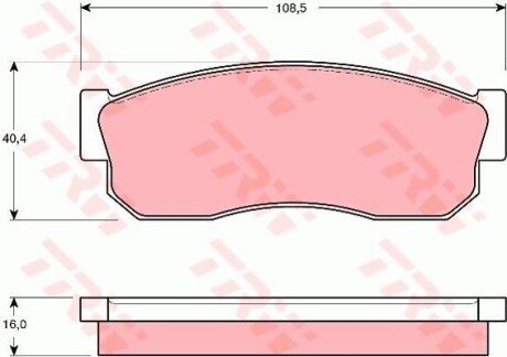 Тормозные колодки дисковые COTEC, комплект TRW GDB288