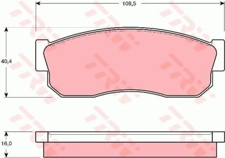 Тормозные колодки дисковые COTEC, комплект TRW GDB288