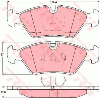 Тормозные колодки дисковые COTEC, комплект TRW GDB298