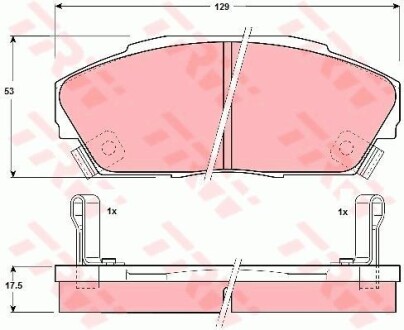 Тормозные колодки дисковые COTEC, комплект TRW GDB3034