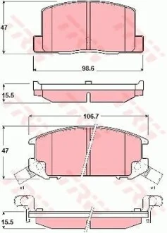 Тормозные колодки дисковые COTEC, комплект TRW GDB3058