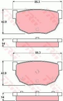 Тормозные колодки дисковые COTEC, комплект TRW GDB306