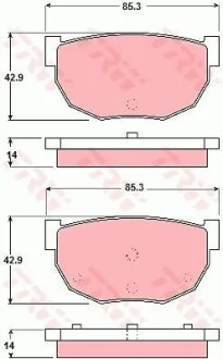 Тормозные колодки дисковые COTEC, комплект TRW GDB306