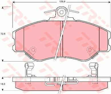 Тормозные колодки дисковые COTEC, комплект TRW GDB3089