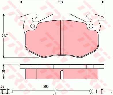 Тормозные колодки дисковые COTEC, комплект TRW GDB308