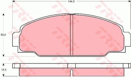 Тормозные колодки дисковые COTEC, комплект TRW GDB3090