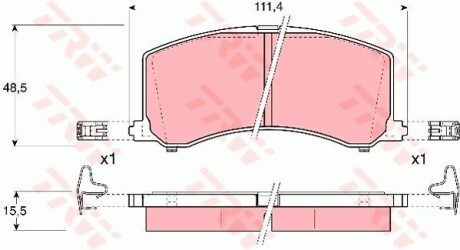 Тормозные колодки дисковые COTEC, комплект TRW GDB3091