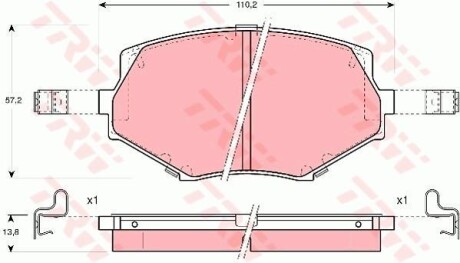 Тормозные колодки дисковые COTEC, комплект TRW GDB3103