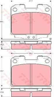 Тормозные колодки дисковые COTEC, комплект TRW GDB3104