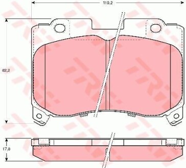 Тормозные колодки дисковые COTEC, комплект TRW GDB3106