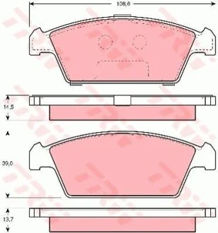 Тормозные колодки дисковые COTEC, комплект TRW GDB3108
