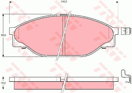 Тормозные колодки дисковые COTEC, комплект TRW GDB3109