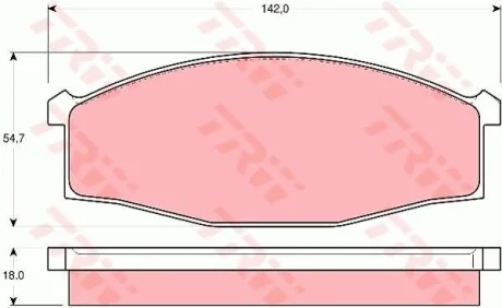 Тормозные колодки дисковые COTEC, комплект TRW GDB3117