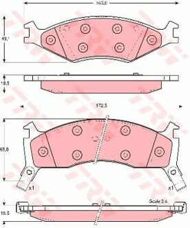 Тормозные колодки дисковые COTEC, комплект TRW GDB3123