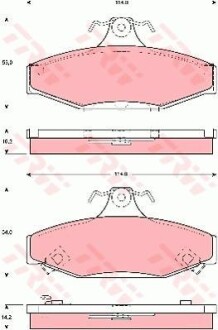 Тормозные колодки дисковые COTEC, комплект TRW GDB3135