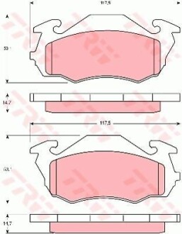 Тормозные колодки дисковые COTEC, комплект TRW GDB3136