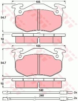 Тормозные колодки дисковые COTEC, комплект TRW GDB313