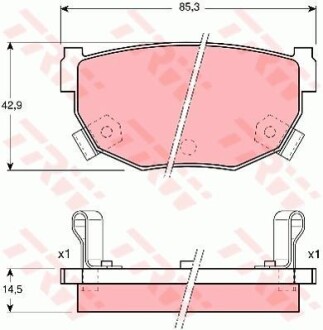 Тормозные колодки дисковые COTEC, комплект TRW GDB3143