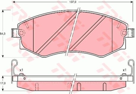 Тормозные колодки дисковые COTEC, комплект TRW GDB3169