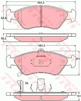 Тормозные колодки дисковые COTEC, комплект TRW GDB3173