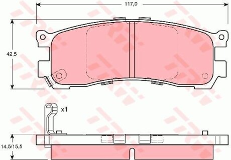 Тормозные колодки дисковые COTEC, комплект TRW GDB3179