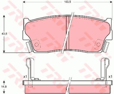 Тормозные колодки дисковые COTEC, комплект TRW GDB3183