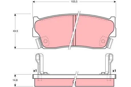 Тормозные колодки дисковые COTEC, комплект TRW GDB3183
