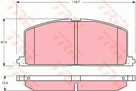 Тормозные колодки дисковые COTEC, комплект TRW GDB3184