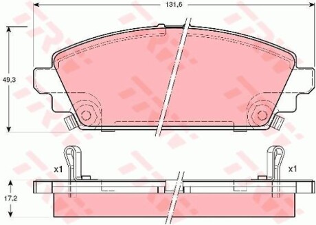 Тормозные колодки дисковые COTEC, комплект TRW GDB3189