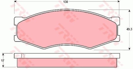 Тормозные колодки дисковые COTEC, комплект TRW GDB318