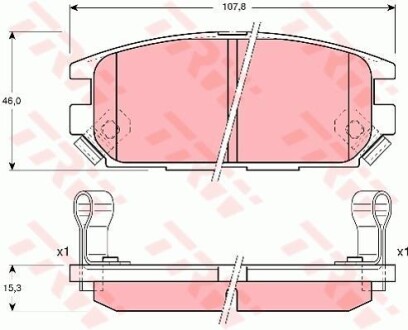 Тормозные колодки дисковые COTEC, комплект TRW GDB3199