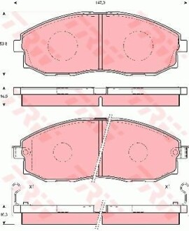 Тормозные колодки дисковые COTEC, комплект TRW GDB3201