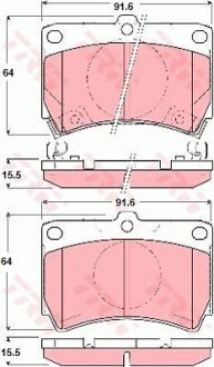 Тормозные колодки дисковые COTEC, комплект TRW GDB3206