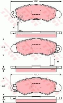 Тормозные колодки дисковые COTEC, комплект TRW GDB3215