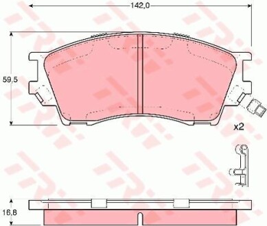 Тормозные колодки дисковые COTEC, комплект TRW GDB3230