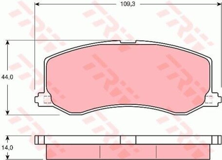 Тормозные колодки дисковые COTEC, комплект TRW GDB3237