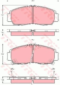 Тормозные колодки дисковые COTEC, комплект TRW GDB3240