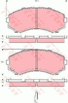 Тормозные колодки дисковые COTEC, комплект TRW GDB3254