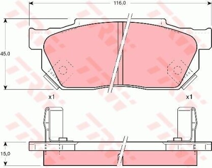 Тормозные колодки дисковые COTEC, комплект TRW GDB325