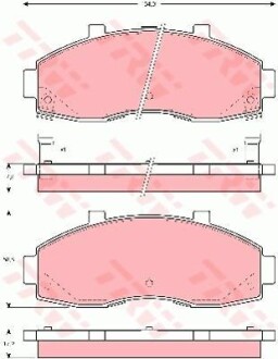 Тормозные колодки дисковые COTEC, комплект TRW GDB3263