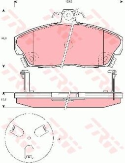 Тормозные колодки дисковые COTEC, комплект TRW GDB3267