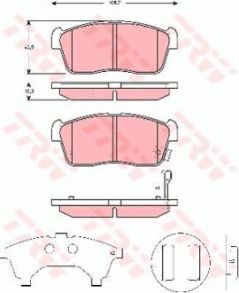 Тормозные колодки дисковые COTEC, комплект TRW GDB3276