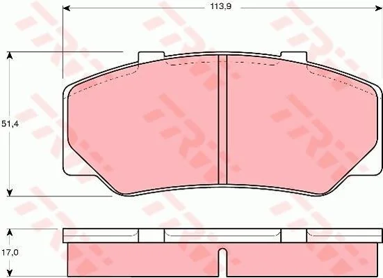 Тормозные колодки дисковые COTEC, комплект TRW GDB329 (фото 1)